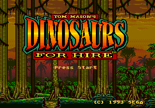 Dinosaurs for Hire Title Screen